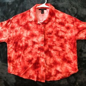 Cropped button up shirt